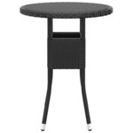 vidaXL Ensemble à manger de jardin 3 Pièces Résine tressée Noir