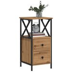 vidaXL Table de chevet chêne artisanal 34x35 5x70 cm bois d'ingénierie
