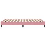 vidaXL Sommier à lattes de lit sans matelas rose 120x210 cm velours