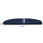 vidaXL Tapis d'escalier auto-adhésifs 15 Pièces Bleu marine
