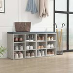 vidaXL Armoires à chaussures 2 Pièces Gris béton 52 5x30x50 cm