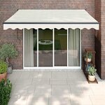 vidaXL Auvent rétractable automatique crème 3x2 5 m