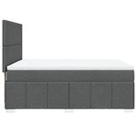 vidaXL Sommier à lattes de lit avec matelas Gris foncé 160x200cm Tissu