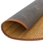 Tapis bambou 120 cm rond marron