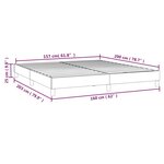 vidaXL Cadre de lit Marron foncé 160x200 cm Tissu