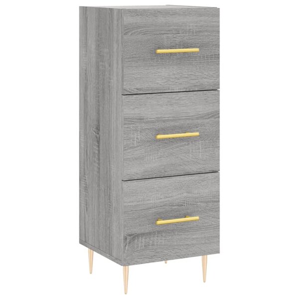 vidaXL Buffet Sonoma gris 34 5x34x90 cm Bois d'ingénierie