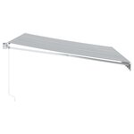 vidaXL Auvent rétractable anthracite et blanc 4x3 m tissu et aluminium
