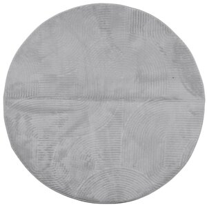 vidaXL Tapis IZA poils courts style scandinave gris Ø 80 cm