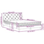 vidaXL Lit avec matelas noir 120x200 cm tissu