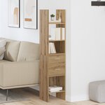 vidaXL Bibliothèque chêne artisanal 40 x 35 x 180 cm Bois d'ingénierie