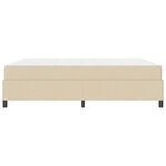 vidaXL Lit à ressorts Crème 180 x 200 cm tissu