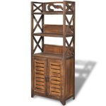 vidaXL Armoire de salle de bain Albuquerque Bois Marron 46x24x117 5 cm