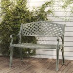 vidaXL Banc de jardin 102 cm Aluminium coulé Vert