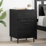 vidaXL Cabinet de chevet Chêne noir 40 x 40 x 66 cm Bois d'ingénierie