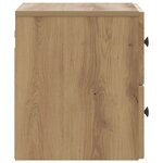 vidaXL Cabinet de chevet mural 2 pc Chêne artisanal 33 x 34 5 x 40 cm