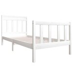 vidaXL Cadre de lit sans matelas blanc bois massif 100x200 cm