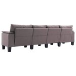 vidaXL Canapé Taupe 5 places tissu
