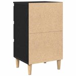 Table de chevet vidaXL avec pieds en bois chêne noir 40x35x69 cm