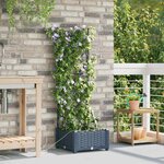 vidaXL Pots de jardin Gris 40 x 40 x 126 cm Acier