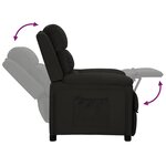 vidaXL Fauteuil inclinable Noir Tissu