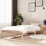 vidaXL Cadre de lit bois massif 90x190 cm simple