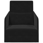 vidaXL Canapé-Lit Noir 65 x 80 x 83 cm Velours