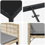 vidaXL Ensemble de salle à manger pour jardin 5 Pièces Beige polyrotin