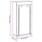 vidaXL Armoire à chaussures avec housse 58 x 28 x 106 cm Tissu Noir