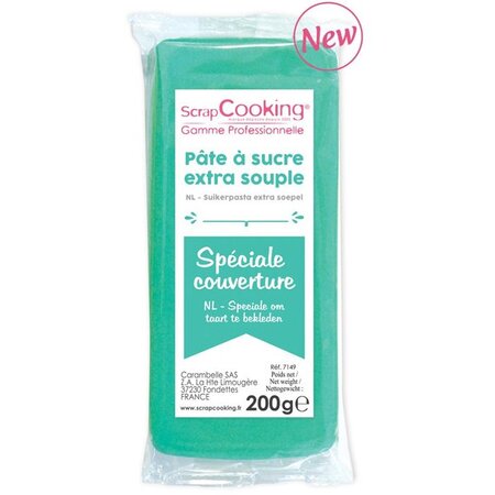 Pâte à sucre de couverture 200 g - Mint