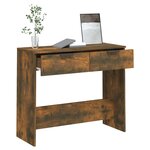 vidaXL Table console Chêne fumé 90x36x75 cm Bois d'ingénierie