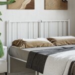 vidaXL Tête de lit métal blanc 160 cm