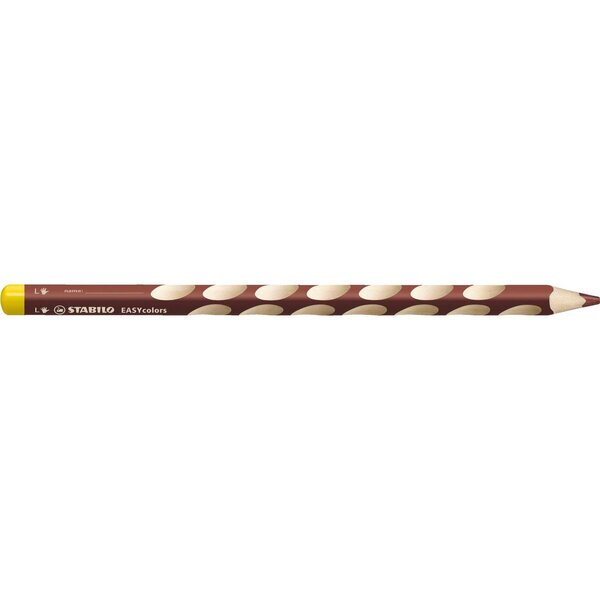 Crayon de couleur ergonomique easycolors gaucher marron x 6 stabilo
