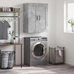 vidaXL Armoire murale gris béton 69 5x34x90 cm bois d'ingénierie