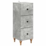 vidaXL Armoire à tiroirs Gris béton 33 x 34 5 x 90 cm
