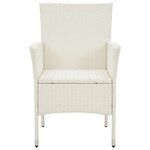 vidaXL Chaises de jardin avec coussins lot de 4 Résine tressée Blanc
