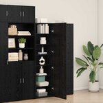 vidaXL Haut Armoire Chêne noir 50 x 42 5 x 185 cm Bois d'ingénierie