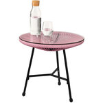 Tectake ensemble table et chaises de jardin santana - rose vif