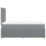 vidaXL Sommier à lattes de lit et matelas gris clair 120x190 cm tissu