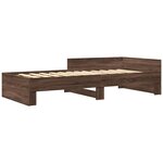 vidaXL Cadre de lit sans matelas chêne marron 75x190cm bois ingénierie