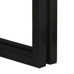 vidaXL Table Gigogne 3 Pièces Marron et noir Bois de manguier brut massif
