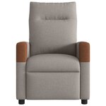 vidaXL Fauteuil de massage inclinable électrique Taupe Tissu
