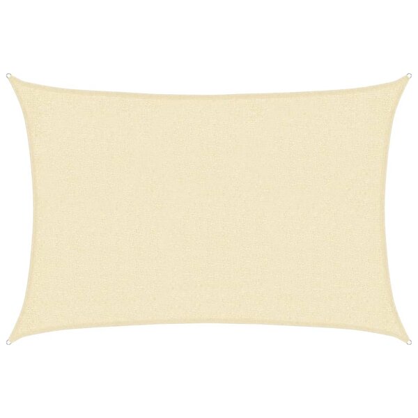 vidaXL Voile d'ombrage 160 g/m² Crème 2x2 5 m PEHD