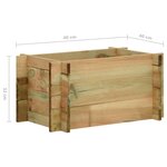 vidaXL Jardinière surélevée pour légumes Bois de pin imprégné 40 cm