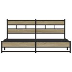vidaXL Cadre de lit en métal sans matelas chêne sonoma 200x200 cm