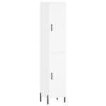vidaXL Buffet haut Blanc 34 5x34x180 cm Bois d'ingénierie