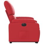 vidaXL Fauteuil inclinable électrique rouge similicuir