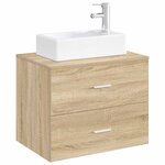vidaXL Lavabo de salle de bains Chrome 45 5 x 25 5 x 13 cm métal
