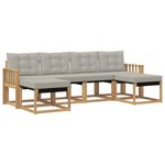 vidaXL Ensemble de canapés d'extérieur 6 Pièces Blanc et gris clair