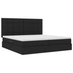 vidaXL Lit de Rangement Noir 200 x 200 cm Cuir synthétique