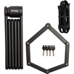 Antivol Vélo Pliable 8335EURDPRO acier trempé 4 Clés support inclus